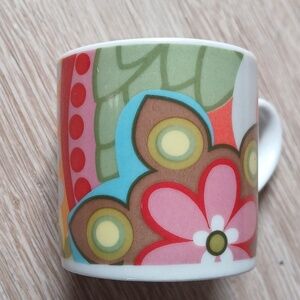 French Bull-Jackie Shapiro Designer Espresso Cup Glossy Graphic MOD Ceramic Art